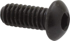 Holo-Krome - 1/4-20 UNC Hex Socket Drive, Button Screw - Alloy Steel, Black Oxide Finish, Fully Threaded, 5/8" Length Under Head - Makers Industrial Supply