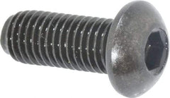 Holo-Krome - 1/4-28 UNF Hex Socket Drive, Button Screw - Alloy Steel, Black Oxide Finish, Fully Threaded, 5/8" Length Under Head - Makers Industrial Supply