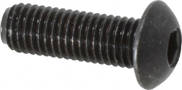 Holo-Krome - 1/4-28 UNF Hex Socket Drive, Button Screw - Alloy Steel, Black Oxide Finish, Fully Threaded, 3/4" Length Under Head - Makers Industrial Supply