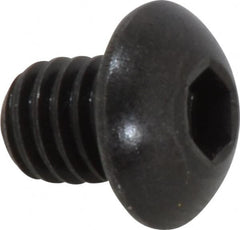 Holo-Krome - 5/16-18 UNC Hex Socket Drive, Button Screw - Alloy Steel, Black Oxide Finish, Fully Threaded, 3/8" Length Under Head - Makers Industrial Supply