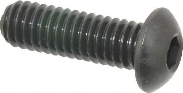 Holo-Krome - 5/16-18 UNC Hex Socket Drive, Button Screw - Alloy Steel, Black Oxide Finish, Fully Threaded, 1" Length Under Head - Makers Industrial Supply