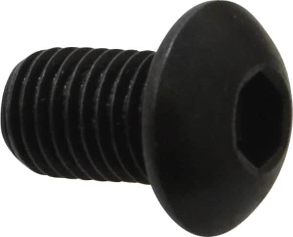 Holo-Krome - 5/16-24 UNF Hex Socket Drive, Button Screw - Alloy Steel, Black Oxide Finish, Fully Threaded, 1/2" Length Under Head - Makers Industrial Supply