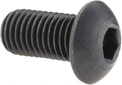 Holo-Krome - 5/16-24 UNF Hex Socket Drive, Button Screw - Alloy Steel, Black Oxide Finish, Fully Threaded, 5/8" Length Under Head - Makers Industrial Supply