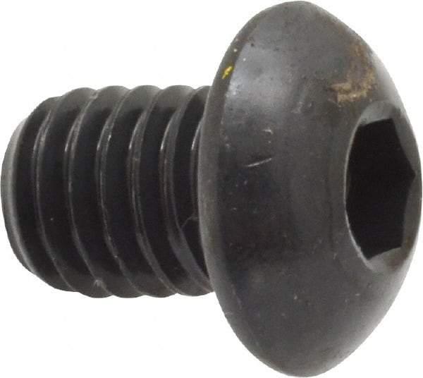 Holo-Krome - 3/8-16 UNC Hex Socket Drive, Button Screw - Alloy Steel, Black Oxide Finish, Fully Threaded, 1/2" Length Under Head - Makers Industrial Supply