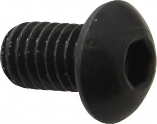 Holo-Krome - 3/8-16 UNC Hex Socket Drive, Button Screw - Alloy Steel, Black Oxide Finish, Fully Threaded, 5/8" Length Under Head - Makers Industrial Supply