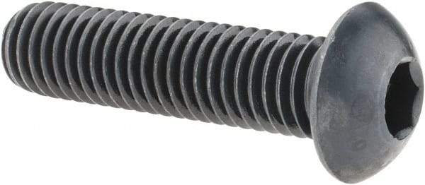 Holo-Krome - 1/2-13 UNC Hex Socket Drive, Button Screw - Alloy Steel, Black Oxide Finish, Fully Threaded, 2" Length Under Head - Makers Industrial Supply