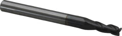 ProMax - 5/32", 3 Flute, Single End, Solid Carbide, 0.01" Corner Radius End Mill - 2" OAL, 35° Helix, Right Hand Flute, 3/8" LOC, Right Hand Cut - Makers Industrial Supply