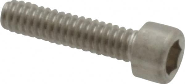 Holo-Krome - #2-56 UNC Hex Socket Drive, Socket Cap Screw - Grade 18-8 Stainless Steel, Uncoated, Fully Threaded, 3/8" Length Under Head - Makers Industrial Supply