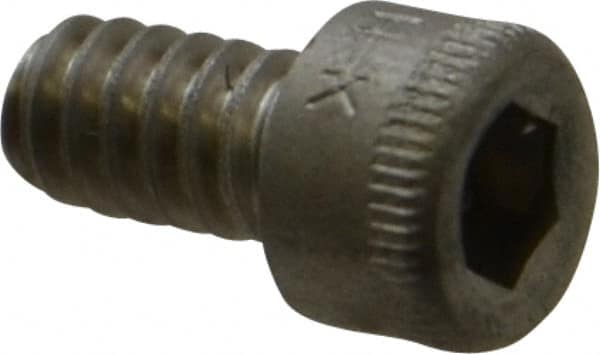 Holo-Krome - #6-32 UNC Hex Socket Drive, Socket Cap Screw - Grade 18-8 Stainless Steel, Uncoated, Fully Threaded, 1/4" Length Under Head - Makers Industrial Supply