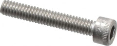 Holo-Krome - #8-32 UNC Hex Socket Drive, Socket Cap Screw - Grade 18-8 Stainless Steel, Uncoated, Fully Threaded, 1" Length Under Head - Makers Industrial Supply