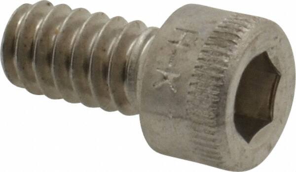 Holo-Krome - #10-24 UNC Hex Socket Drive, Socket Cap Screw - Grade 18-8 Stainless Steel, Uncoated, Fully Threaded, 3/8" Length Under Head - Makers Industrial Supply