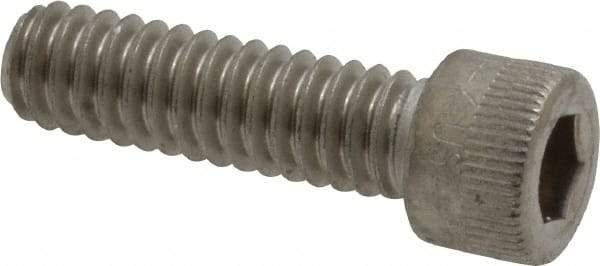 Holo-Krome - 1/4-20 UNC Hex Socket Drive, Socket Cap Screw - Grade 18-8 Stainless Steel, Uncoated, Fully Threaded, 7/8" Length Under Head - Makers Industrial Supply