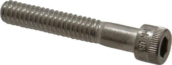 Holo-Krome - 1/4-20 UNC Hex Socket Drive, Socket Cap Screw - Grade 18-8 Stainless Steel, Uncoated, Partially Threaded, 1-1/2" Length Under Head - Makers Industrial Supply