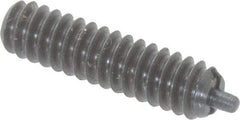 Gibraltar - 6-32, 17/32" Thread Length, 1/16" Plunger Projection, Steel Threaded Spring Plunger - 0.045" Max Plunger Diam, 17/32" Plunger Length, 1.5 Lb Init End Force, 4.5 Lb Final End Force - Makers Industrial Supply