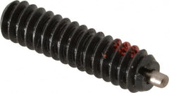 Gibraltar - 6-32, 17/32" Thread Length, 1/16" Plunger Projection, Steel Threaded Spring Plunger - 0.045" Max Plunger Diam, 17/32" Plunger Length, 0.5 Lb Init End Force, 1.5 Lb Final End Force - Makers Industrial Supply