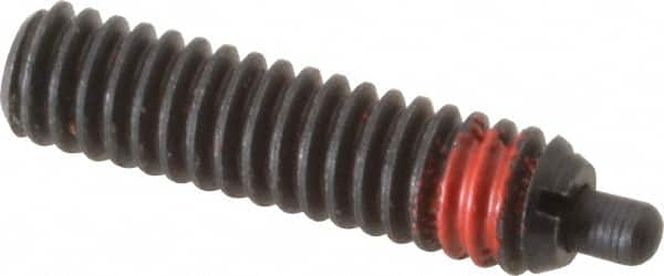 Gibraltar - 8-32, 5/8" Thread Length, 3/32" Plunger Projection, Steel Threaded Spring Plunger - 0.07" Max Plunger Diam, 5/8" Plunger Length, 2.7 Lb Init End Force, 7.3 Lb Final End Force - Makers Industrial Supply