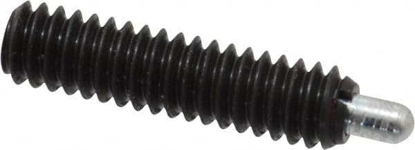 Gibraltar - 1/4-20, 1" Thread Length, 3/16" Plunger Projection, Steel Threaded Spring Plunger - 0.118" Max Plunger Diam, 1" Plunger Length, 1 Lb Init End Force, 4 Lb Final End Force - Makers Industrial Supply