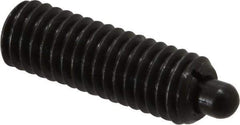 Gibraltar - 3/8-16, 1-1/8" Thread Length, 3/16" Plunger Projection, Steel Threaded Spring Plunger - 3/16" Max Plunger Diam, 1-1/8" Plunger Length, 2.8 Lb Init End Force, 7.2 Lb Final End Force - Makers Industrial Supply