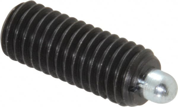 Gibraltar - 1/2-13, 1-1/4" Thread Length, 1/4" Plunger Projection, Steel Threaded Spring Plunger - 1/4" Max Plunger Diam, 1-1/4" Plunger Length, 2.7 Lb Init End Force, 9.3 Lb Final End Force - Makers Industrial Supply