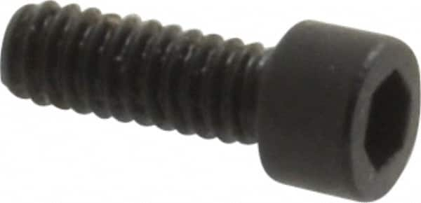 Holo-Krome - #0-80 UNF Hex Socket Drive, Socket Cap Screw - Alloy Steel, Black Oxide Finish, Fully Threaded, 3/16" Length Under Head - Makers Industrial Supply