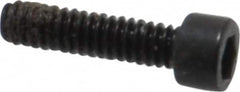 Holo-Krome - #0-80 UNF Hex Socket Drive, Socket Cap Screw - Alloy Steel, Black Oxide Finish, Fully Threaded, 1/4" Length Under Head - Makers Industrial Supply