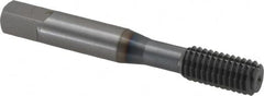 OSG - 3/8-16 UNC H8 Thread Limit Bottoming Thread Forming Tap - Powdered Metal High Speed Steel, TiCN Finish, 2-15/16" OAL, 1-1/4" Thread Length, Right Hand Thread, Series EXOTAP NRT - Exact Industrial Supply