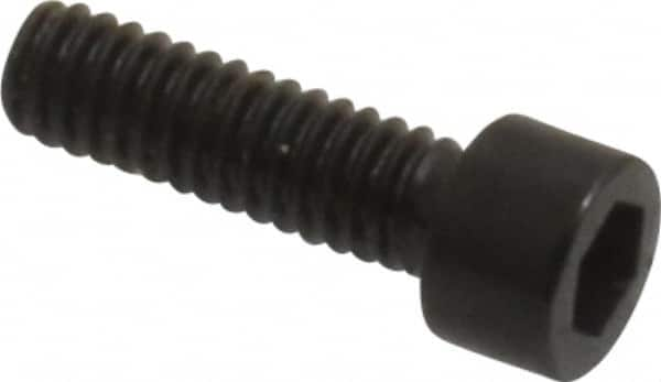 Holo-Krome - #1-72 UNF Hex Socket Drive, Socket Cap Screw - Alloy Steel, Black Oxide Finish, Fully Threaded, 1/4" Length Under Head - Makers Industrial Supply