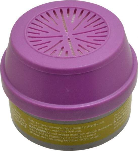 North - Olive and Purple P100 Cartridge and Filter Combination - Series 5500, 7700, 5400, 7600, Protects Against Acid Gas, Organic Vapor - Makers Industrial Supply