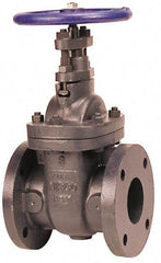 NIBCO - 4" Pipe, Class 125, Flanged Iron Solid Wedge Stem Gate Valve with Iron Trim - 200 WOG, 125 WSP, Bolted Bonnet - Makers Industrial Supply