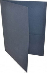 UNIVERSAL - 11" Long x 8-1/2" Wide Leatherette Two-Pocket Portfolios - Dark Blue - Makers Industrial Supply