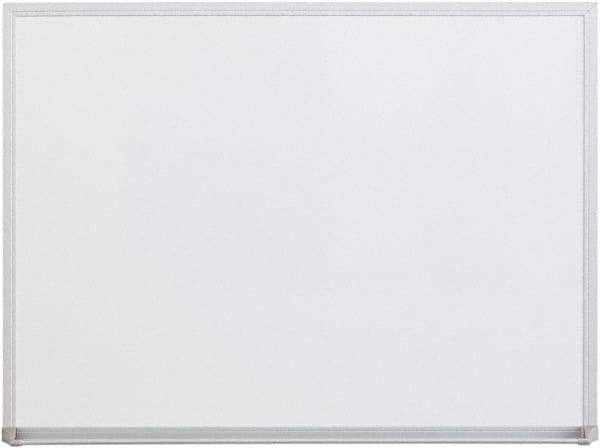 UNIVERSAL - 18" High x 24" Wide Melamine Dry Erase Board with 3/4" Rail - Aluminum, 5/8" Deep - Makers Industrial Supply