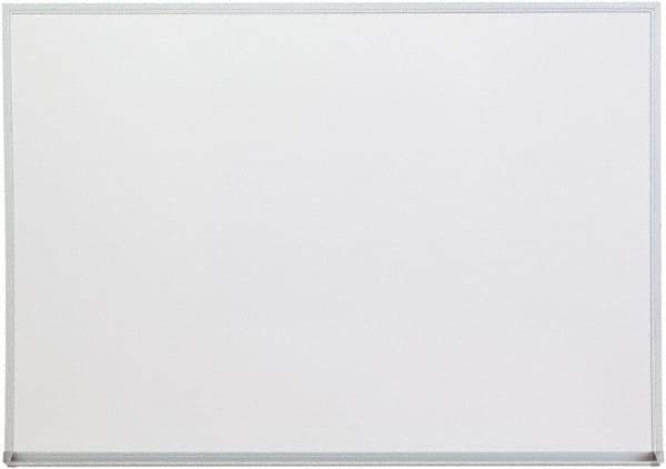 UNIVERSAL - 36" High x 48" Wide Melamine Dry Erase Board with 3/4" Rail - Aluminum, 5/8" Deep - Makers Industrial Supply