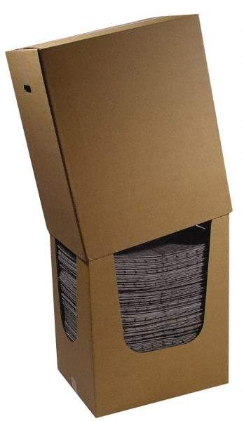 Brady SPC Sorbents - 39 Gal Capacity per Package, Universal Pad - 19" Long x 15" Wide, Gray, Polypropylene - Makers Industrial Supply