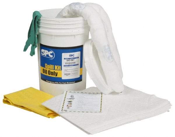 Brady SPC Sorbents - 9 Gal Capacity Universal Spill Kit - 6.5 Gal Bucket - Makers Industrial Supply