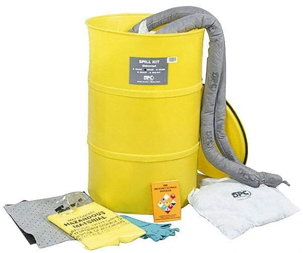 Brady SPC Sorbents - 38 Gal Capacity Universal Spill Kit - 55 Gal Drum - Makers Industrial Supply