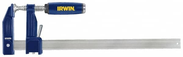 Irwin - 18" Capacity, 3-1/8" Throat Depth Bar Clamp - 1,000 Lb Clamping Pressure, 18" OAL - Makers Industrial Supply