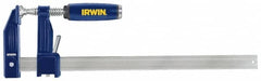 Irwin - 18" Capacity, 3-1/8" Throat Depth Bar Clamp - 1,000 Lb Clamping Pressure, 18" OAL - Makers Industrial Supply