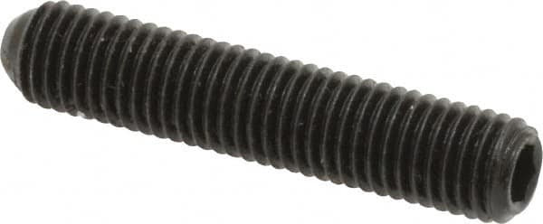 Holo-Krome - 1/4-28 UNF, 1-1/4" OAL, Cup Point Set Screw - Grade 8 Alloy Steel, 1/8" Key - Makers Industrial Supply