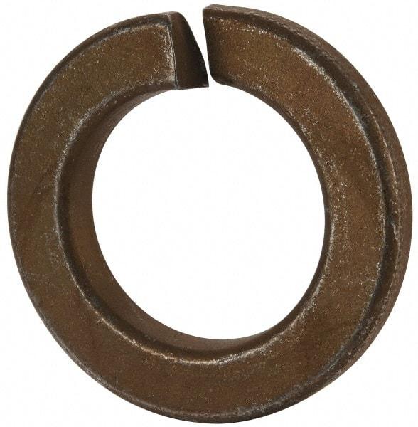 Value Collection - 7/8", 0.878" ID, 0.219" Thick Split Lock Washer - Grade 2 Spring Steel, Zinc Yellow Dichromate Finish, 0.878" Min ID, 0.894" Max ID, 1.459" Max OD - Makers Industrial Supply