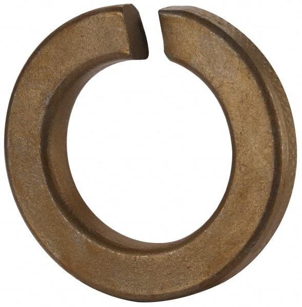 Value Collection - 1", 1.003" ID, 1/4" Thick Split Lock Washer - Grade 2 Spring Steel, Zinc Yellow Dichromate Finish, 1.003" Min ID, 1.024" Max ID, 1.656" Max OD - Makers Industrial Supply