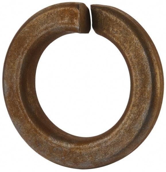 Value Collection - 1-1/8", 1.129" ID, 0.281" Thick Split Lock Washer - Grade 8 Spring Steel, Zinc Yellow Dichromate Finish, 1.129" Min ID, 1.153" Max ID, 1.847" Max OD - Makers Industrial Supply