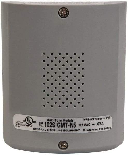 Edwards Signaling - 120 VAC, Base Mount Signal Combination Tone Card - 3R, 4X NEMA Rated, IP54 Ingress Rating, 0.05 Amp, 79 dB at 10 Ft. to 89 dB at 1m Adjustable Output, For Use with 102 Series Stacklights - Makers Industrial Supply