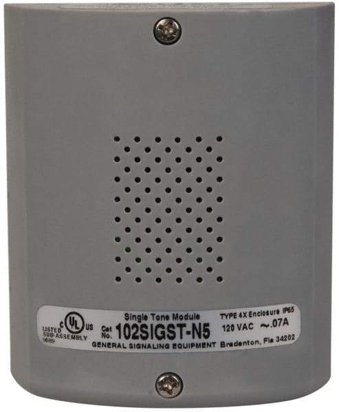 Edwards Signaling - 120 VAC, Base Mount Signal Combination Tone Card - 3R, 4X NEMA Rated, IP54 Ingress Rating, 0.05 Amp, 79 dB at 10 Ft. to 89 dB at 1m Adjustable Output, For Use with 102 Series Stacklights - Makers Industrial Supply