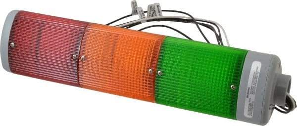 Edwards Signaling - Incandescent Lamp, Amber, Green, Red, Steady, Preassembled Stackable Tower Light Module Unit - 120 VAC, 0.32 Amp, IP54, IP65 Ingress Rating, 3R, 4X NEMA Rated, Pipe Mount - Makers Industrial Supply