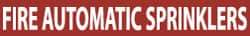 NMC - Pipe Marker with Fire Automatic Sprinklers Legend and No Graphic - 3/4 to 1-1/4" Pipe Outside Diam, White on Red - Makers Industrial Supply