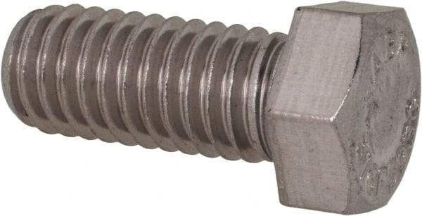 Value Collection - 7/16-14 UNC, 1" Length Under Head Hex Head Cap Screw - Fully Threaded, Grade 316 Stainless Steel, Uncoated, 5/8" Hex - Makers Industrial Supply