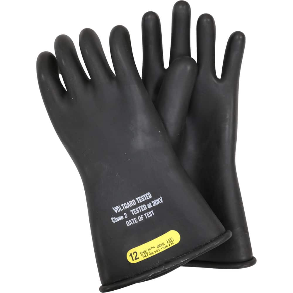 Arc Flash & Flame Protection Gloves; Material Type: Rubber; Coating Material: Uncoated; Maximum Arc Flash Protection (cal/Sq. cm): 2; Coating Coverage: Uncoated; Women's Size: 3X-Large; Men's Size: 2X-Large; Back Material: Rubber; Color: Black; Glove Clas