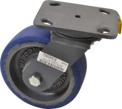 Hamilton - 6" Diam x 2" Wide x 7-1/2" OAH Top Plate Mount Swivel Caster - Polyurethane, 960 Lb Capacity, Precision Sealed Bearing, 4 x 5" Plate - Makers Industrial Supply