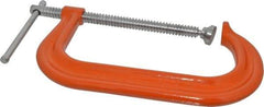 Gibraltar - Regular-Duty 8" Max Opening, 3-1/4" Throat Depth, Forged Steel Standard C-Clamp - 6,900 Lb Capacity, 0" Min Opening, Deep Throat - Makers Industrial Supply