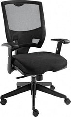 ALERA - 28-3/4" High Office/Managerial/Executive Chair - 18" Wide x 18" Deep, Mesh Seat, Black - Makers Industrial Supply